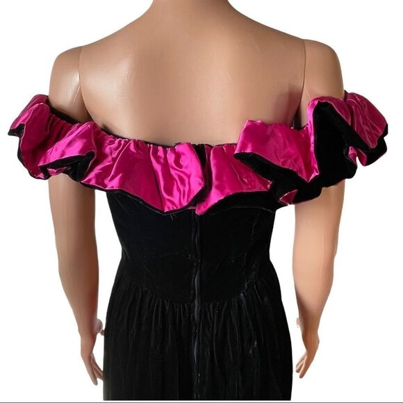 Prago Fashions Vintage Off Shoulder Dress Size 8 - Picture 7 of 16